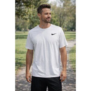 NIKE Men's Dri-fit WHITE Training tee size XL X-large